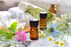 aromatherapy treatment with natural cosmetics
